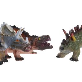 DKD Home Decor Juguete Dinosaurio Multicolor Blando PVC Kids 13 x 17 x 28 cm