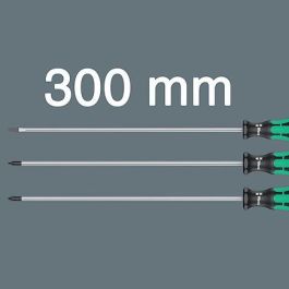 Wera 335/350/355/3 Juego de Destornilladores Kraftform Plus Phillips Pozidriv con Hoja de 30 cm