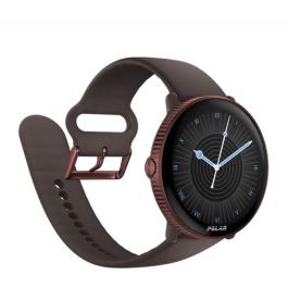 Polar Ignite 3 Titanium, Correa de Cuero y Silicona Marrón, Pantalla AMOLED 1.28", GPS, Reloj Deportivo Resistente al Agua