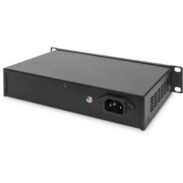 Digitus Switch Gigabit Ethernet de 16 puertos, 10" Unmanaged, No Administrado, Montaje en rack, Negro