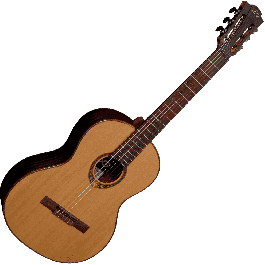 LAG Guitarra Clásica Occitania 118 - Tapa Cedro Rojo Macizo, Acabado Brillante Natural