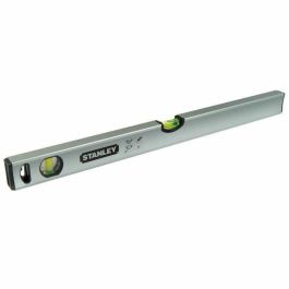 Stanley Nivel Magnético Tubular Classic 400mm de Aluminio Resistente con Burbuja Magnificada, Precisión +/- 0.5mm/m y Cantos Engomados