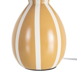 Lámpara Mesa Mostaza Cerámica-Tejido 22 X 22 X 30 cm