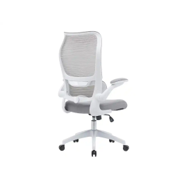 Q-connect Silla Oficina Catania Malla Respaldo Transpirable Altura Ajustable Ruedas Premium Color Gris Blanco