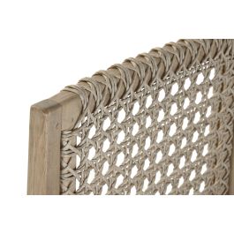 DKD Home Decor Indo 1c25 Sillón de Teca y Fibra Trenzado a Mano Natural, 60x70x82 cm, Asiento 41 cm (Pack de 2)