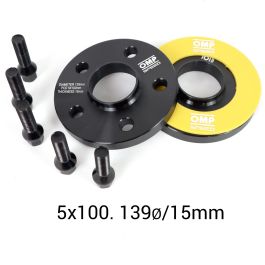 Omp Separadores Doble Centraje 15 mm PCD 5x100 CB 56.1 mm Tornillo M14x1.5 Cónico OMPS08441501