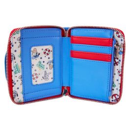 Loungefly Cartera 90th Anniversary Pato Donald Disney, de cuero vegano, con cremallera, 12.5x10cm
