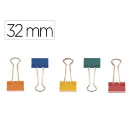 Q-connect Pinza Sujetapapeles Reversible Metálica 32 mm Caja de 10 Unidades Colores Surtidos Precio: 1.5900005. SKU: B1AEX6ZGQF