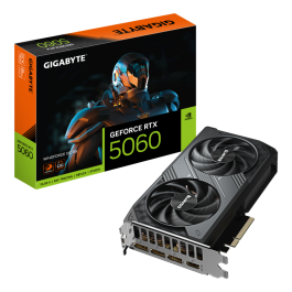 Gigabyte 9VN5060WO-00-G10 Tarjeta Gráfica GeForce RTX 5060 WindForce OC 8GB GDDR7 2512MHz NVIDIA Blackwell DLSS 4 Ray Tracing Precio: 333.89000029. SKU: B1ABEZJ8T7