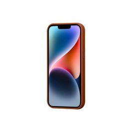 dbramante1928 Roskilde iPhone 14 Funda de cuero MagSafe - Slim, piel plena flor, Tan