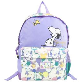 CYP BRANDS Mochila Snoopy adaptable 42cm, 2 compartimentos, poliéster, tirantes acolchados ergonómicos, bolsillo lateral Precio: 27.50000033. SKU: B1DBMJY94P