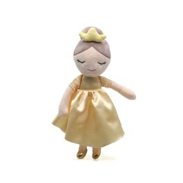 KioKids Peluche Princesa Dorada Muñeca de Tela Niños +10 Meses Vestido Amarillo 40cm