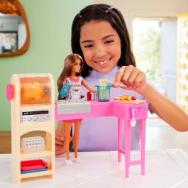 Barbie Jct06 Muñeca Teresa Cocinera Juego de Cocina con Mueble, Horno Asador Giratorio, +20 Accesorios y Delantal Barbie Jct06 Muñeca Teresa Cocinera Juego de Cocina con Mueble, Horno Asador Giratorio, +20 Accesorios y Delantal