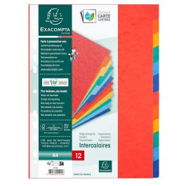 Separadores Exacompta A4 Multicolor (25 Unidades) (12 Unidades)