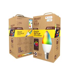 Muvit Io Globo E14 Bombilla Inteligente LED Multicolor 5W, Compatible con Alexa y Google Home, Control por App Muvit Io Globo E14 Bombilla Inteligente LED Multicolor 5W, Compatible con Alexa y Google Home, Control por App