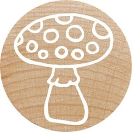 COLOP 165226. Sello de Madera Redondo de Caucho. Set 'Mix' de 12 Piezas, Diámetro 3 cm