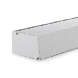 Greenice Perfil Aluminio para Tira LED Flexible y Rígida, Vitrinas y Estantes Cristal 8mm, Alojamiento Transformador 2m