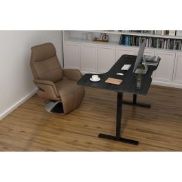 Digitus Estructura de Mesa Eléctrica Regulable en Altura, Doble Motor, 3 Niveles, Negro