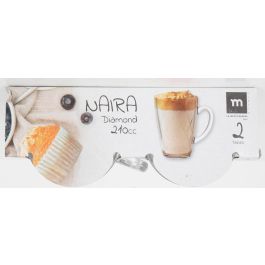 La Mediterranea Set 2 Tazas Café con Leche 21 cl Diamond Naira (36 Cajas)