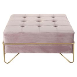 Descalzadora Glam DKD Home Decor Rosa Dorado 80 x 42 x 80 cm