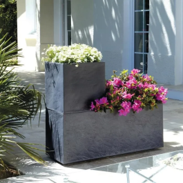 Eda Bac Volcania Jardinere 100 x 40 x 40 cm - 97.6 L - Anthracite Gray 13731GANT