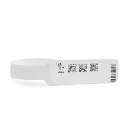 Zebra Z-Band UltraSoft Adulto, Pulseras Térmicas Directas 25 x 279 mm, Borde Rojo para Identificación de Pacientes