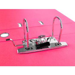 Liderpapel Documenta Archivador de palanca Folio 75 mm Rosa con compresor metálico
