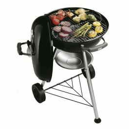 Weber Compact Kettle Barbacoa de Carbón Ø47 cm, para 6 personas, cuerpo acero esmaltado, rejilla de cocción cromada, Color Negro