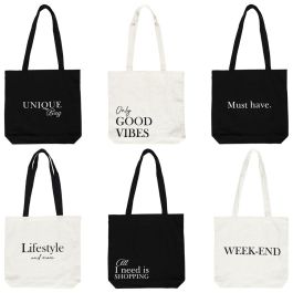 Bolsa Tote Bag Textos The Concept Factory 35x33 cm