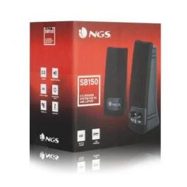 NGS Soundband SB150 Altavoces 2.0 4W RMS / 200W PMPO, Protegidos Magnéticamente, Alimentados por USB para PC y Audio