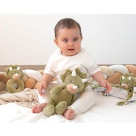 KioKids Peluche Dinosaurio Suave y Blandito para Bebés +0 Meses Color Verde. Regalo Ideal de Poliéster, Ligero y Fácil de Transportar.