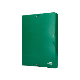 Liderpapel Carpeta proyectos folio lomo 50mm cartón forrado verde 250x350 mm