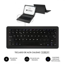 SUBBLIM Funda con Teclado Micro USB - USB C KEYTAB PRO USB 10,1" Black