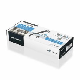 AISENS DT32TSR-355 Soporte Monitor Escritorio 17"-32" VESA 75x75/100x100mm, 9kg, Giratorio, Inclinable, Altura Ajustable Negro