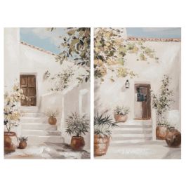 DKD Home Decor Cuadro Cottage Lienzo MDF Pueblo Blanco Verde 3.5 x 90 x 60 cm (2 Unidades) Precio: 89.88999976. SKU: B14JSGDEY2