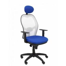 Silla Piqueras Y Crespo Jorquera Brazos Regulables Cabecero Fijo Mecanismo Sincro Con Regulador De Tension Respaldo De Malla Blanca Y Asiento Tapizado Bali Azul Precio: 350.68999966. SKU: S5702766