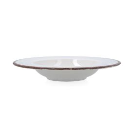 Bidasoa Plato Pasta Orion Hydrozero de Porcelana, 30 cm, Blanco, Alta Resistencia, Apto Microondas y Lavavajillas