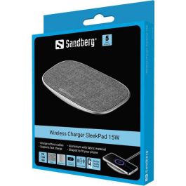 Sandberg SleekPad 15W Cargador Inalámbrico QI para Smartphone Plataforma de Carga Rápida sin Cables