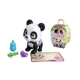 Smoby - Pamper Petz - Panda en adopción - 4 accesorios - Articulado - Madera y pipí - Certificado de adopción - A partir de 3 años