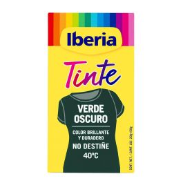 Iberia Tinte Textil para Ropa Verde Oscuro 70g | No Destiñe 40º | Máxima Fijación para Colores Vivos y Duraderos | Apto Lavadora y Mano Precio: 4.49999968. SKU: S7910962