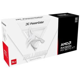 PowerColor RX 9070 XT Hellhound Spectral White OC GDDR6 16GB 3 Ventiladores