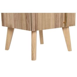 Mesita de Noche DKD Home Decor Dorado Marrón claro Madera de Paulonia Madera MDF 43 x 40 x 70 cm Mesita de Noche DKD Home Decor Dorado Marrón claro Madera de Paulonia Madera MDF 43 x 40 x 70 cm