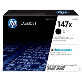 HP Cartucho de tóner Original 147X negro de alta capacidad W1470X para LaserJet Enterprise M611, M612, M635, M636