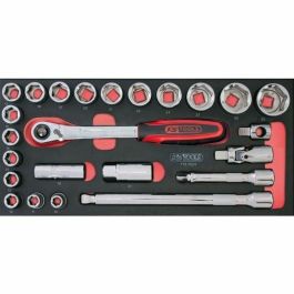 Ks Tools 714.0158 Módulo Herramientas para Carro, 158 Piezas, 3 Cajones