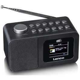 Lenco CR-625BK Radio Reloj con Sintonizador FM PLL y Pantalla LED – Negro
