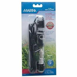 Marina Calentador de Acuario Sumergible 25 W, para hasta 20 L, Agua Dulce y Salada, Vidrio Resistente, Ajuste de Temperatura Precio: 40.49999954. SKU: B1284EK6SR