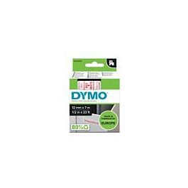 Dymo Cinta Transferencia Térmica D1 45015 Etiquetas Estándar Rojo Sobre Blanco 12mmx7M Poliéster Autoadhesiva Rotuladora Labelmanager