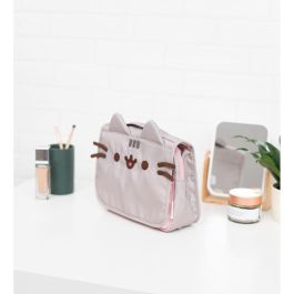 Pusheen Neceser de Viaje Foodie Impermeable Plegable con Gancho y Múltiples Compartimentos para Cosméticos