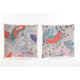 DKD Home Decor Cojín Oriental Multicolor 10x40x40 cm de Poliéster y Microfibra, Diseño Abanico, Pack de 4 Unidades con Cremallera Precio: 14.49999991. SKU: B1EDQ2ENGH