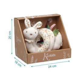 KioKids Peluche Conejo Espiral para Cochecito y Cuna - 0+ meses - Color Blanco - Material Poliéster - Lavado a 30º